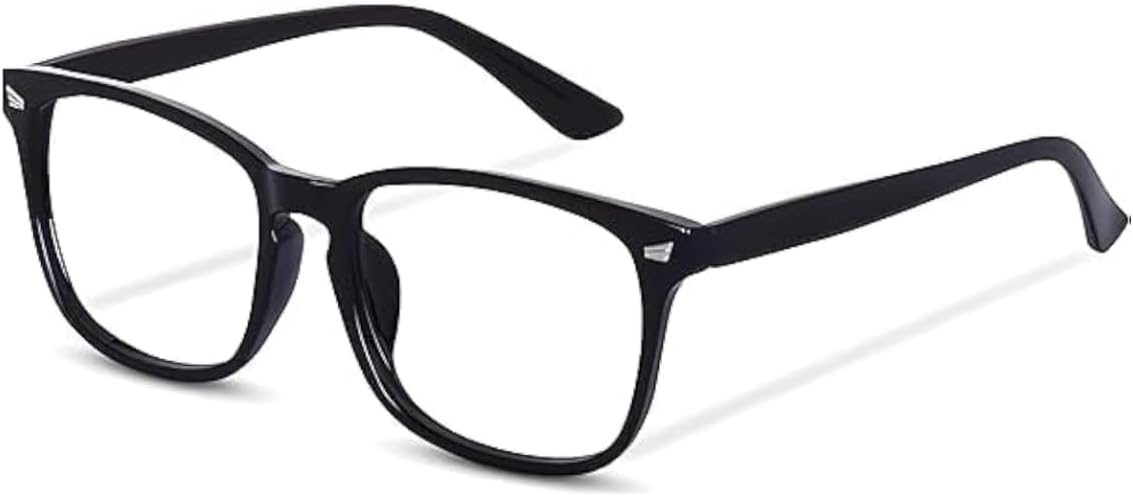 Blue Light Blocking Glasses Gaming Filter Square Eyeglasses for Eye Protection Men Women, Computer/Tablet/Laptop/Mobile/TV, Anti eyestrain zero power specs