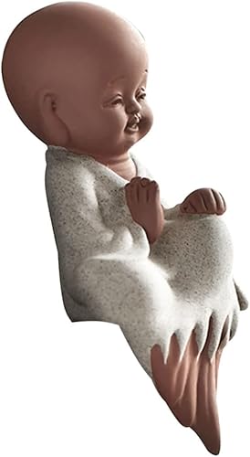 NUSITOU 1 bandeja de estatua roja, modelo de oración, decoración morada, decoración de Buda, encantador adorno de riqueza, meditación de televisión,