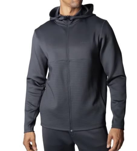 Image of Spyder Active Men's Long Sleeve Stretch Full Zip Hoodie Jacket, Black, XL