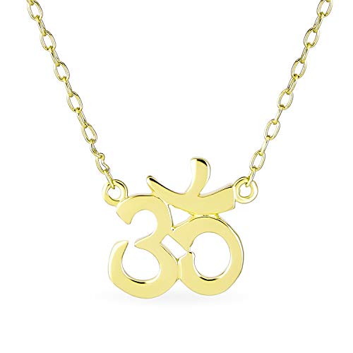 Collier Om en argent sterling plaqué or rose pour femme