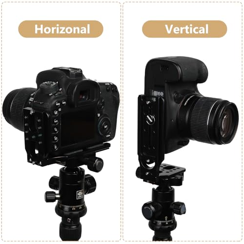 Ficha técnica Soporte para Cámara DSLR L Soporte Horizontal Vertical Universal Soporte en L de Liberación Rápida para Arca Swiss con Tornillo de 1/4 Compatible con dji Canon Nikon Sony Accesorio - Fernando Cortés