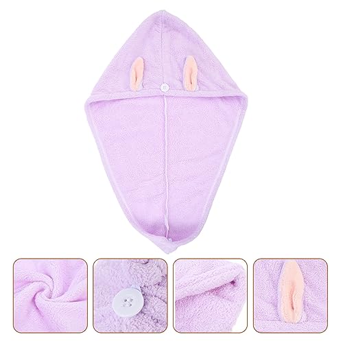 FOMIYES Orelhas De Coelho Chapéu De Cabelo Seco Bandanas Para Mulheres Toalhas De Cabeça Envoltório