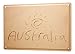 Produktbild LEotiE SINCE 2004 Blechschild Wandschild 30x40 cm Vintage Retro Metallschild Urlaub Reisebüro Australien Sand