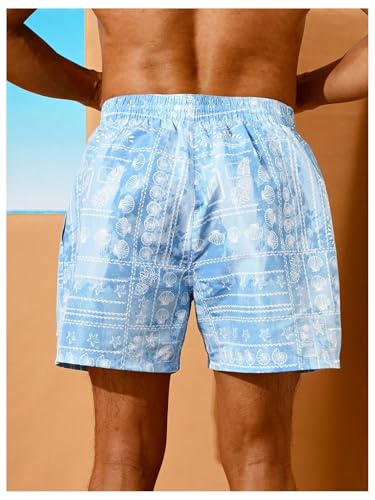 SOLY HUX Men's Swim Trunks Graphic Print Drawstring Waist Beach Board Shorts with Pockets3