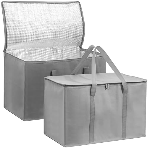 Insulated Food Delivery Bag, Reusable Grocery Tote, 3X-Large
