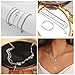IFNODO 37pcs Silver Jewelry Set With 3 PCS Necklace, 14 PCS Bracelet, 7 PCS Ear Cuffs Earring, 6pcs Hoop Earrings,7pcs silver rings set For Women For Birthday Gifts (1009-1SL)