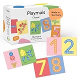 Playmais Classic Numbers | 800 Playmais Teile | Bastelset | natürliches Spielzeug | Schwämmchen, Bastelmesser, 13 Motiv Vorlagen