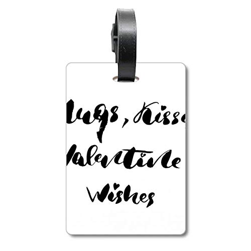 Étiquette d'identification pour valise au motif Saint-Valentin Hugs Kisses