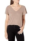 Paige Damen Haider Tee T-Shirt, Nude, goldfarben, Klein