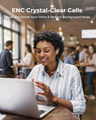 Wireless Earbuds, Ear Buds Active Noise Cancelling with Charging Case, 6.0 Bluetooth Earbuds with AI Clear Calls, 40H Playtime for Sports & Working, Stereo Sound Headphones for iPhone/Android/iPad - 7