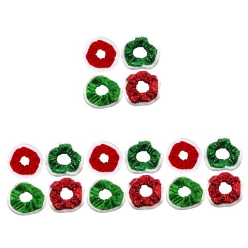 Scrunchies de Noël élastiques à cheveux rouges et verts accessoires de fête mariage