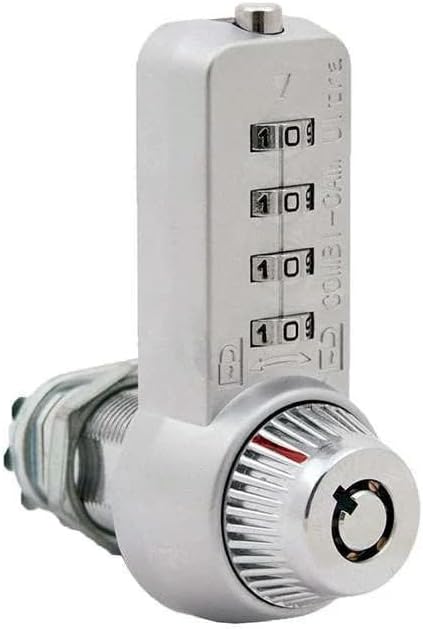Combi-Cam Ultra 7432 Chrome Combination Lock Keyless Cabinet Lock (Keys Not Included) Available in 3 Sizes: Small 5/8", Medium 7/8", Large 1-1/8" (Ultra 7432 CHR 7/8" Size Medium)