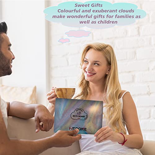 ZTOONE Rainbow Bath Bombs, Float on Water&Release Vivid Rainbow Color, Moisturize Dry Skin,Good for Bubble & Spa Bath(1-Pack) - Image 4