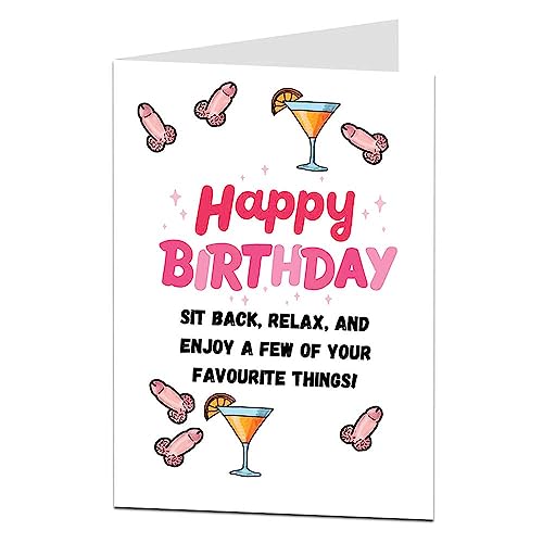 LimaLima Funny Rude Birthday Card For Her Women. Adult Dirty Design Perfect For Best Friend Bestie