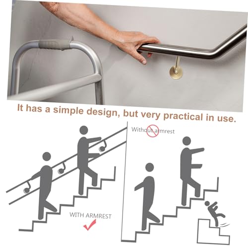 Soporte de barandilla dorado en acero inoxidable para escaleras elegantes de interior 6
