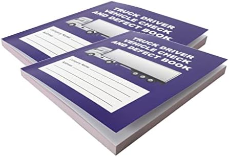 (Pack of 2) Daily Check Driver Defect Book HGV Truck Van 50 Page Defect Fault Report Booklet