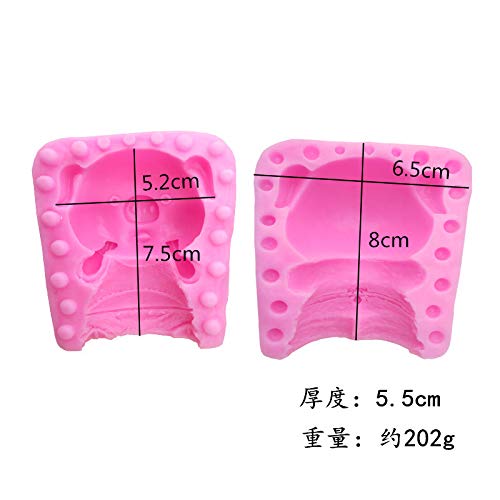 Lot De 3 Moules En Silicone En Forme De Cochon - Pour