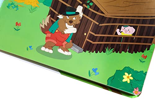 Os Três Porquinhos (livro + cenário pop-up + 4 personagens de madeira): Um Conto de Fadas Clássico: