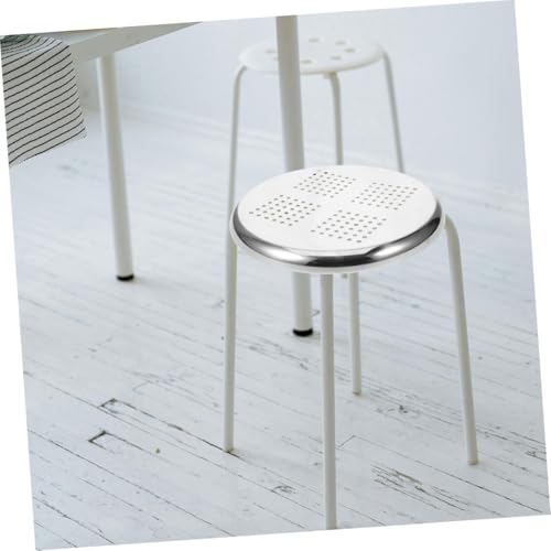 Siège Rond de Bar en Acier Inoxydable aux Bords Poncés Lisses - 8