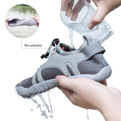 Image of Men's Hike Barefoot Quick-Dry Sports Shoes Wide Toe Aqua for Swim Diving Surfing Kayaking Pool Beach Walking