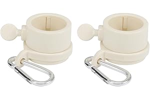 Rotating Flagpole Flag Clips for Unrestricted Flag Movement: Plastic-White