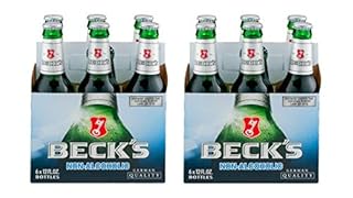 Malt Beverage Beck's German Non Alcoholic Beer 2 Packs of 6 Glass Bottles 12 fl.oz/354ml