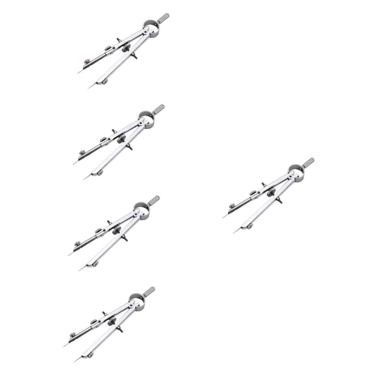 5pièces Compas à Ressort Cuir Réutilisable Compas Géométrique Portable Pour Mesure Dessin Outil Pratique Pour Artistes Et Designers