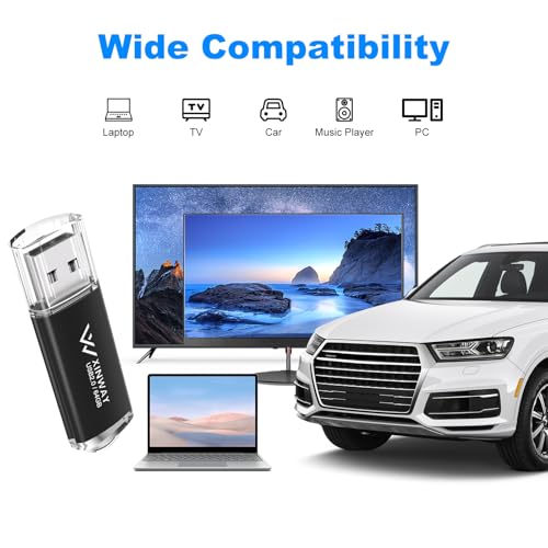 XinwaY Memory Stick 64GB USB Flash Drive Thumb Drives Data Storage USB Stick, (5 Pack 64GB - Black Blue Green Gold Purple) - Image 3