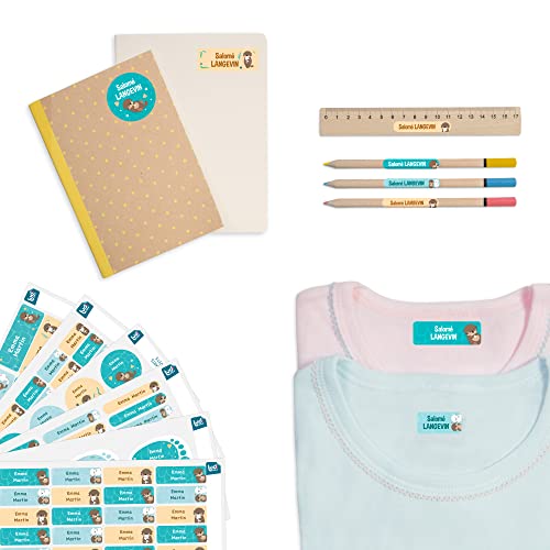 Étiquettes vêtements école personnalisées pour la rentrée des classes