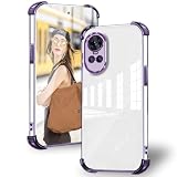 DESSEN Cover per Oppo Reno 10 5G / Oppo Reno 10 Pro 5G con Protezione Obiettivo Fotocamera & Angoli Rinforzati Airbag Antiurto Custodia Silicone Trasparente Morbida TPU Anti-ingiallimento, Viola