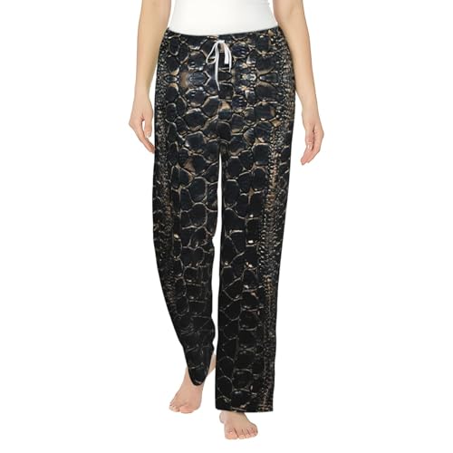 Pantalon de pyjama en flanelle pour femme avec taille élastique