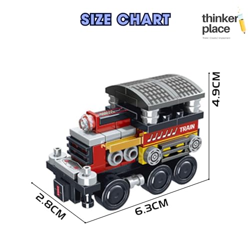 Image of STEM Toy Train Building Blocks Set (93 Pcs, 8-in-1) | DIY Compound Train Kit for Kids 7+ Years (Boys & Girls) | Educational Robotics Toy | Engineering, Creativity & Problem Solving Skills