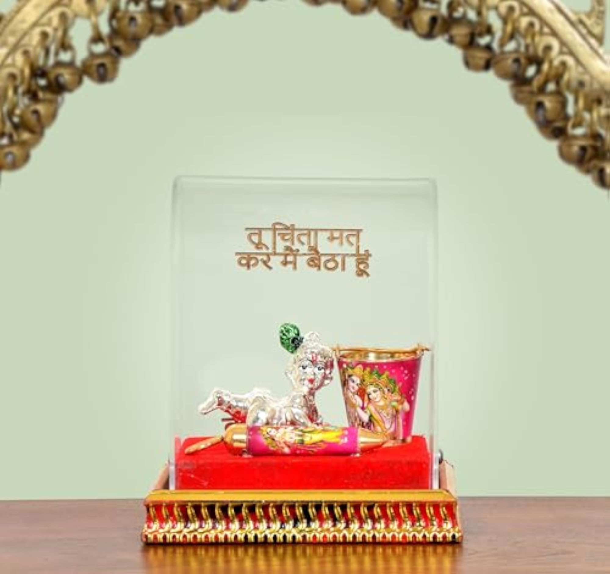 Laddu Gopal Krishna Decorated Box with Balti Pichkari