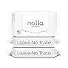 Nolla Flushable Wipes - 100% Plant-Based and Biodegradable - Soft, Unscented + Soothing Aloe and Vitamin E - For Adults and Kids 180 Count (3 Packs of 60)