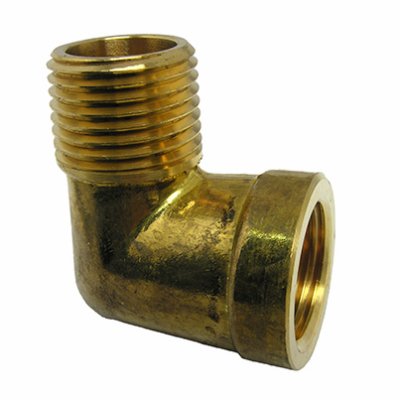 90 deg 0.5 in. Male Iron Pipe x 0.5 in. Female Pipe Thread Brass Street Elbow