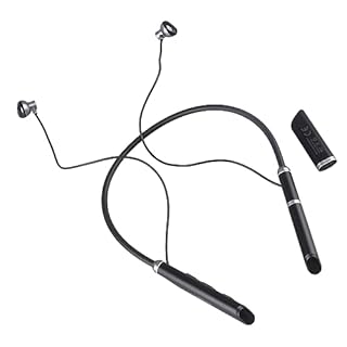 Tomantery Cuffie con Archetto da Collo, Design Magnetico, Cancellazione del Rumore per Appassionati di Sport, Cuffie Wireless Impermeabili, Nere