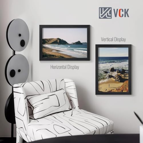 Image of VCK 13x19 Picture Frame 2 Pack, Black Wood Poster Frame, Wall Display