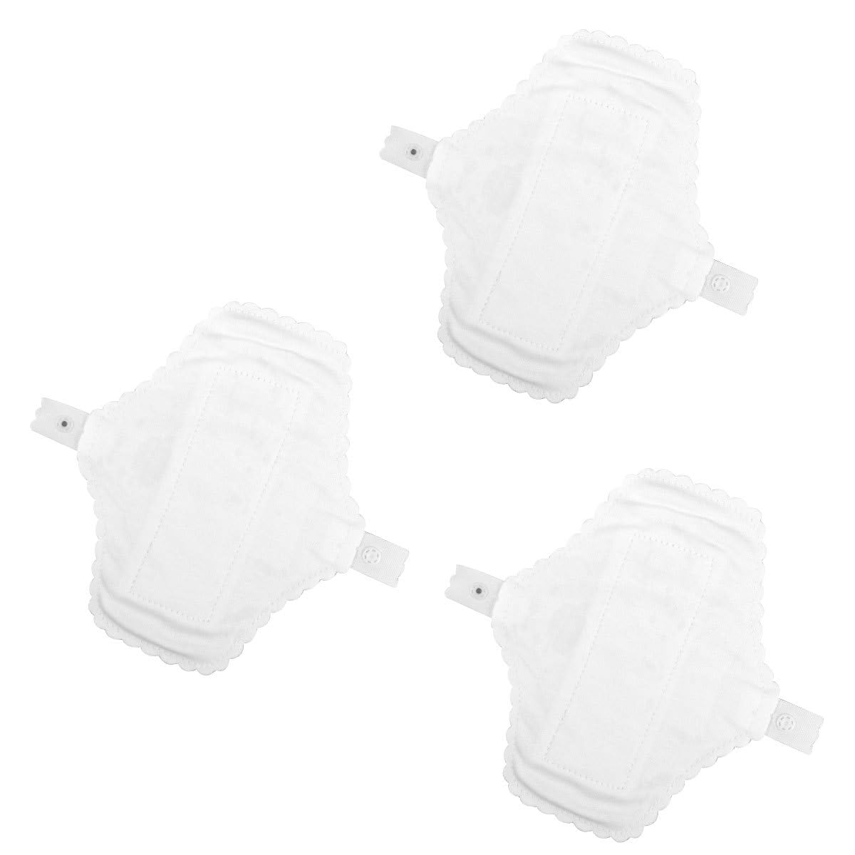 SUPVOX Reusable Cotton Sanitary Napkins 3pcs 18cm Thin Washable Menstrual Pads Breathable Panty Liners for Women Daily Use