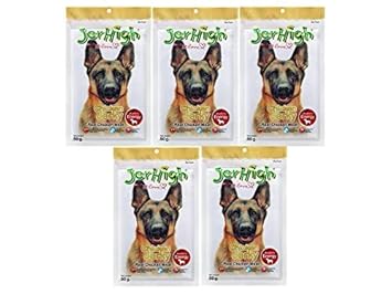 Jerhigh Dog Treats Jerky 50g Made with Real Chicken Meat (Pack of 5)