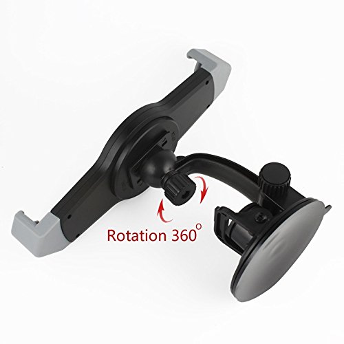 Invelogy Flexibele 360° tablethouder voor sportstoelen – houder voor Cupra, Mercedes, Skoda & sportwagen met geïntegreerde hoofdsteun – verstelbare houder voor iPad, Samsung en tablets/smartphones