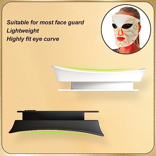 LED Maske Augenschutz, Silikon Eye Cover für LED Gesichtsmaske, Augenabdeckung für Photon-Lichttherapie, schützt vor grellem Licht, wiederverwendbar, weich (Weiß)