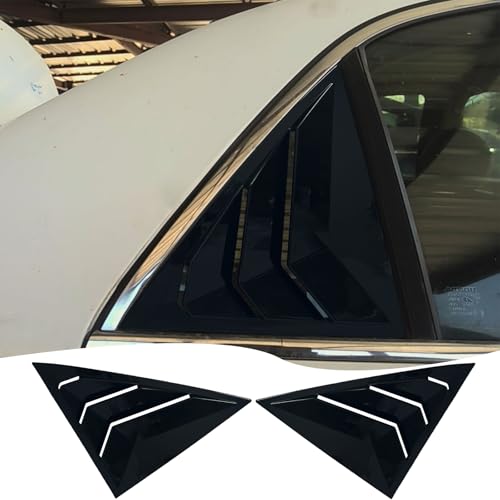 MUXEE Window Louver，for 7TH Honda Accord 2003 2004 2005 2006 2007, ABS Print Sport Window Decorative Covers, Exterior Trim Accessories - Bright Black
