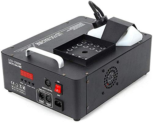DONNGYZ Fogger Fog Smoke Machine Wireless Remote RGB 3 in 1 24 LED DJ Stage Effect Vertical Spray Fo