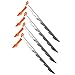 LIOOBO 4pcs Piquets De Tente en Acier Inoxydable Lourds Auvent Auvent Nail Tente Pegs avec Corde Réfléchissante pour Extérieur Escalade Montagne Camping Randonnée