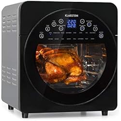Klarstein AeroVital Easy Touch - Freidora aire, Freidora sin aceite con potencia 1700 W, Freidora de aire con capacidad 14 L, 16 programas, Termostato, Temporizador, Pantalla digital, Gris claro