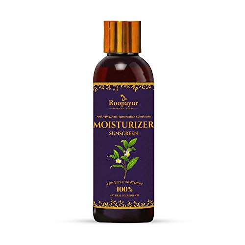 Image of Roopayur Sunscreen- 100ML, Turmeric, Green Tree Grapeseed Oil Face Moisturizer for Protecting UVB Ray's Sun Burn & Tan, Helps in Remove Dark Spot Wrinkles for Glowing skin Anti-Aging
