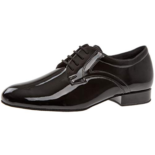 Chaussures de danse standard pour hommes Diamant en vernis noir extra large