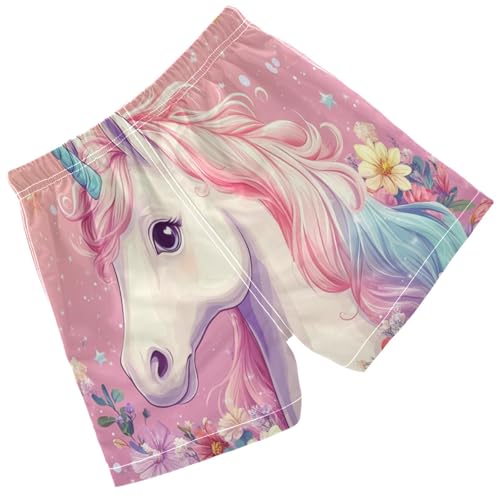 Pigsaly Boys Swim Trunks A Unicorn Head Boys Board Shorts Swimsuit Swimwear Summer Bathing Suit 4T2
