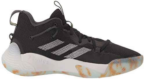 adidas Tênis de basquete unissex Harden Stepback 3, Preto/cinza/carbono, 10 Women/10 Men