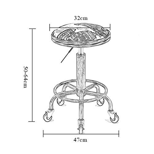 Banco sobre rodas Banco de cabeleireiro, cadeira de beleza, banco de unha, banco, banco de trabalho,
